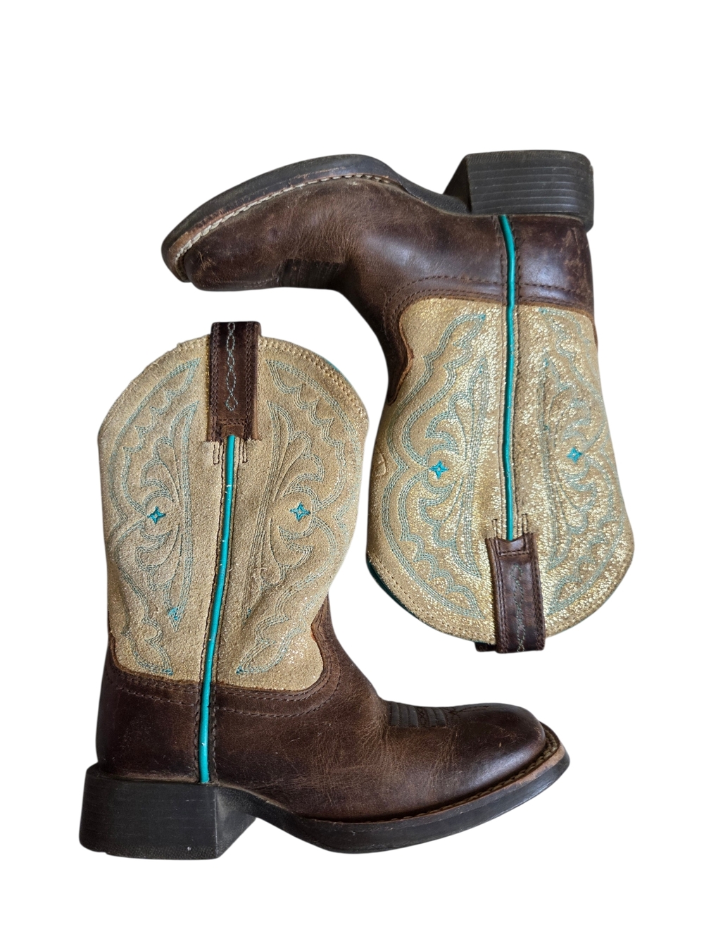 Ariat Quickdraw Western Girls Boots Size 8 - Picture 2 of 9